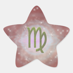 Adesivo Estrela Selecionar Cor Virgo Zodiac - Sinal Astrológico
