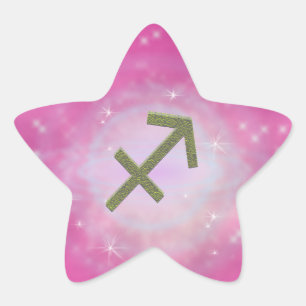 Adesivo Estrela Selecionar Sagitário de Cor Zodiac Sinal Astrológi