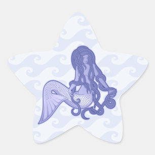 Adesivo Estrela Sentado - Sereia Azul