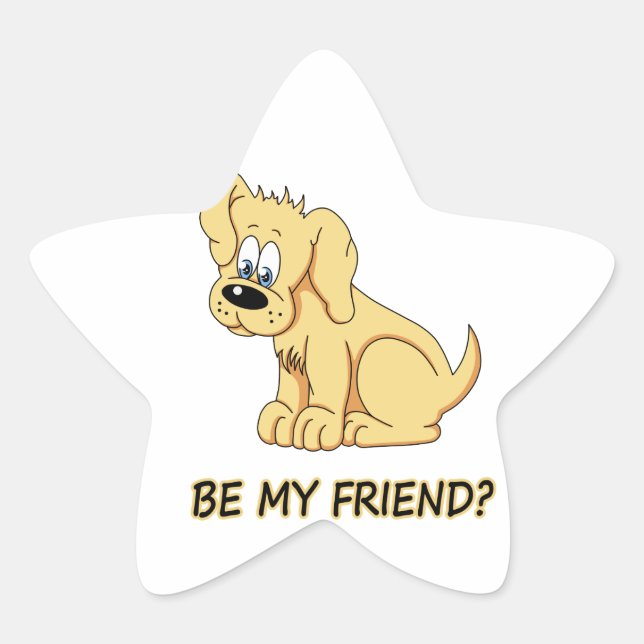 Adesivo Estrela Ser meu amigo? (Frente)