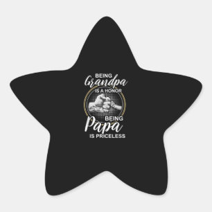 Adesivo Estrela Ser Vovô É Uma Honra Ser PaPa Não Tem Preço