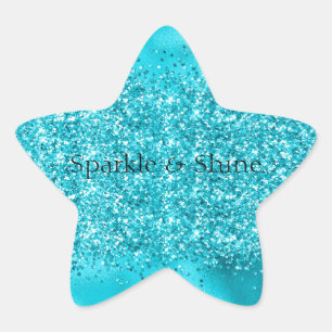 Adesivo Estrela Sereia Aqua Confetti Sparkle Glitter