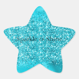 Adesivo Estrela Sereia Aqua Confetti Sparkle Glitter