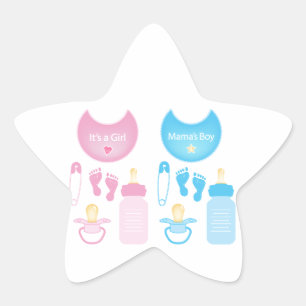 Adesivo Estrela seu um menino da menina