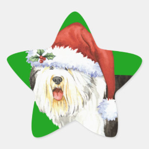 Adesivo Estrela Sheepdog inglês velho feliz de Howlidays