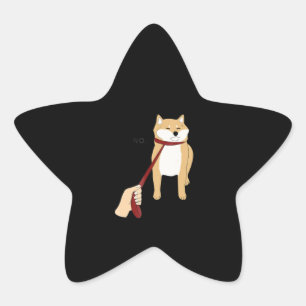 Adesivo Estrela Shiba inu design engraçada para cães não
