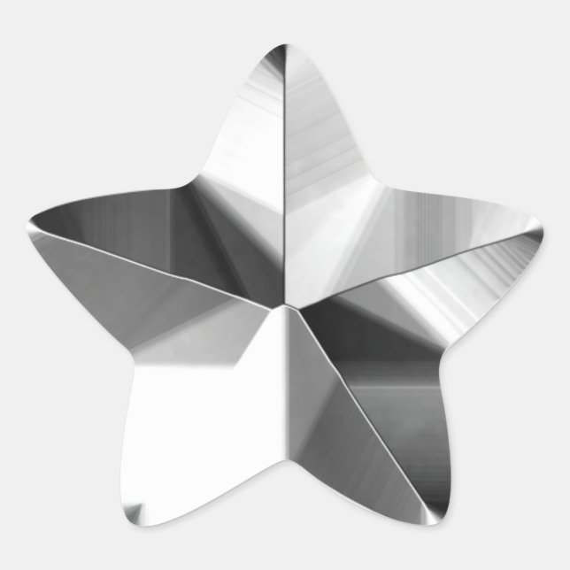 Adesivo Estrela Silver Star Sticker (Frente)