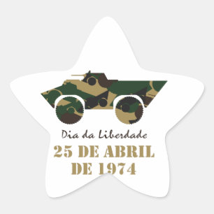 Adesivo Estrela Símbolo militar da Revolução de 25 de abril