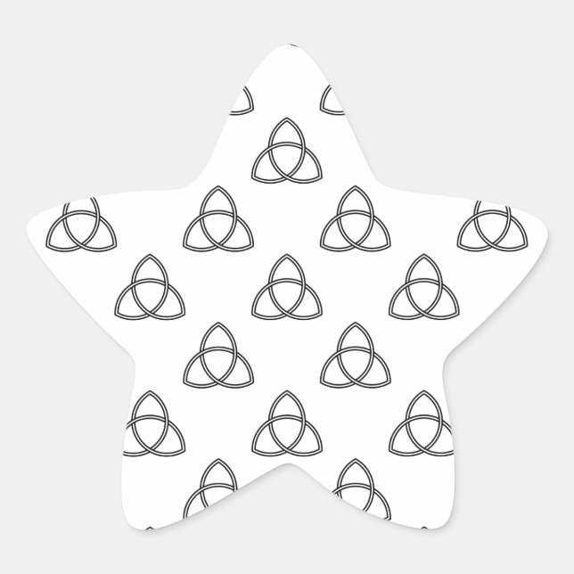 Adesivo Estrela Símbolo Triquetra Vesica (Frente)