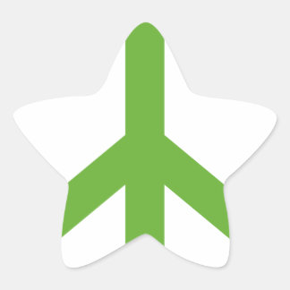 Adesivo Estrela Símbolo Verde de Paz