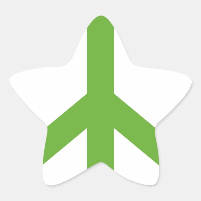 Adesivo Estrela Símbolo Verde de Paz (Frente)