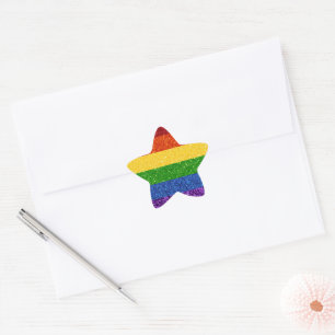 Adesivo Estrela Sinalizador do Orgulho Arco-Íris LGBT