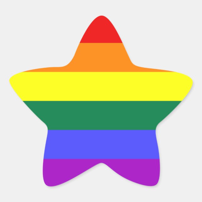 Adesivo Estrela Sinalizador LGBT (Frente)