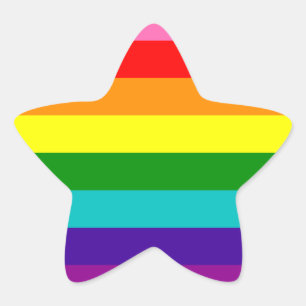 Adesivo Estrela Sinalizador original de arco-íris LGBT-Orgulho gay