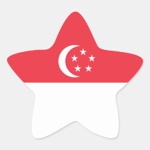 Adesivo Estrela Singapore/bandeira singapurense