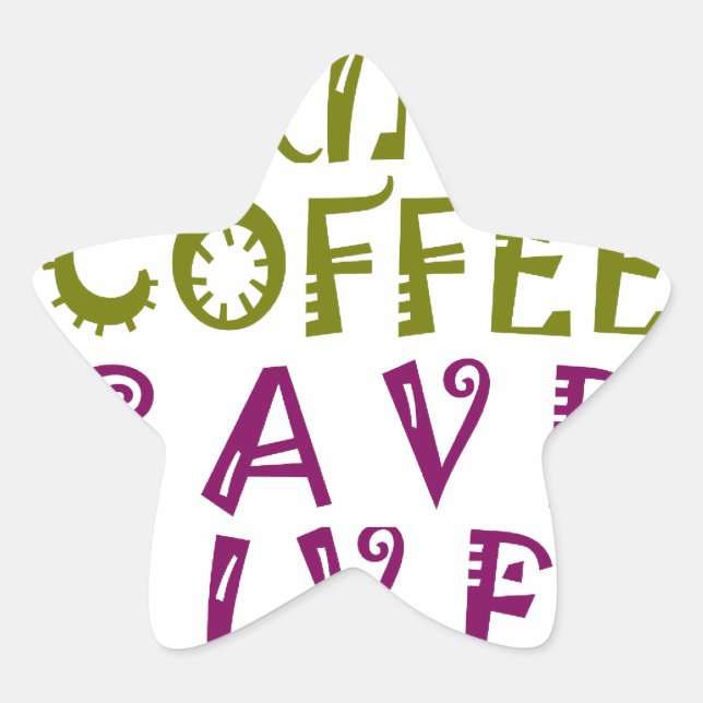 Adesivo Estrela Sip, Snap Repetir Buscando Cafeína Selifa design (Frente)