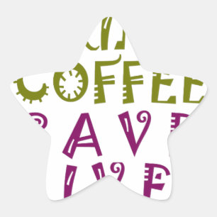 Adesivo Estrela Sip, Snap Repetir Buscando Cafeína Selifa design