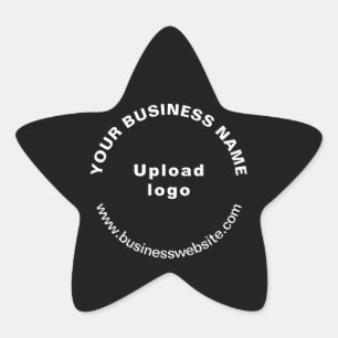 Adesivo Estrela Site comercial no Black Star Shape Sticker