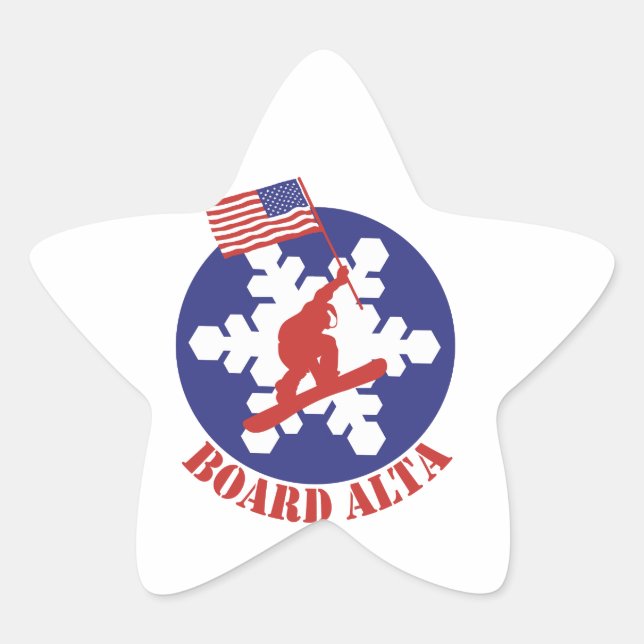 Adesivo Estrela Snowboard Alta (Frente)