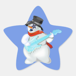 Adesivo Estrela Snowman com Vetor de Violão - Personalizável
