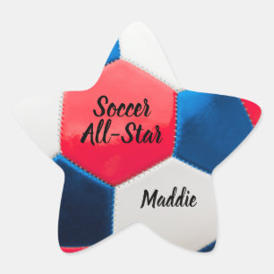 Adesivo Estrela Soccer All-Star, Personalize com o jogador, Star S