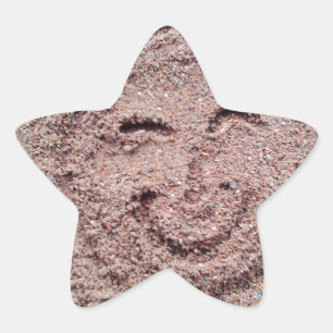 Adesivo Estrela Sol sorridente, Sand Emoticon, Summer Emoji