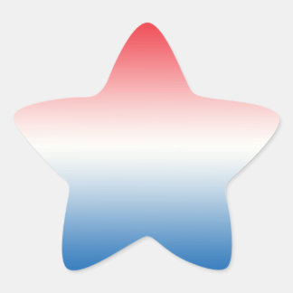 Adesivo Estrela Sombreado Branco Vermelho e Azul