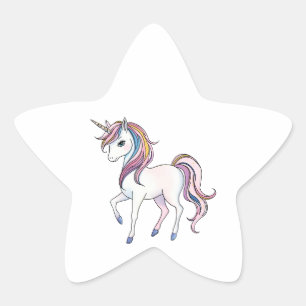 Adesivo Estrela Sonhos de Unicórnio mágico - Design de Fantasia Wh
