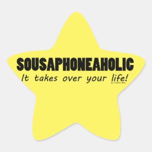 Adesivo Estrela Sousaphoneaholic Life Star Sticker