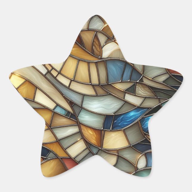 Adesivo Estrela Stained Glass Waves (Frente)