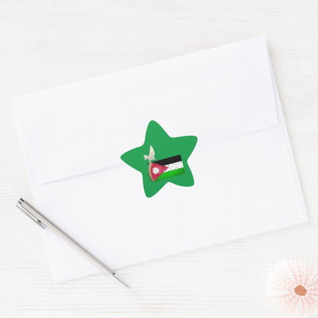 Adesivo Estrela Star Free Palestine Heart (Envelope)
