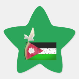 Adesivo Estrela Star Free Palestine Heart