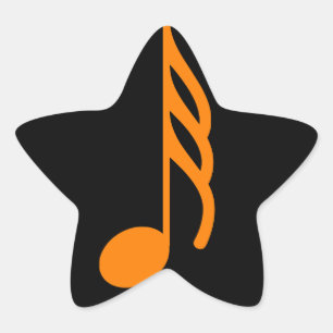 Adesivo Estrela Star Sticker com design de música