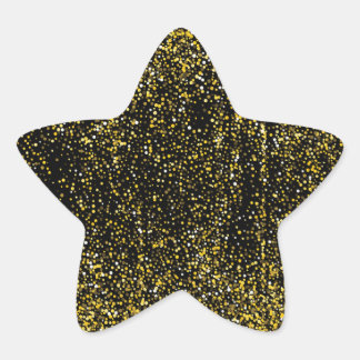 Adesivo Estrela Star Stickers Gold Glitter 