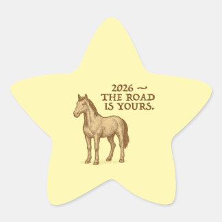 Adesivo Estrela Star Stickers with horse and motivational text
