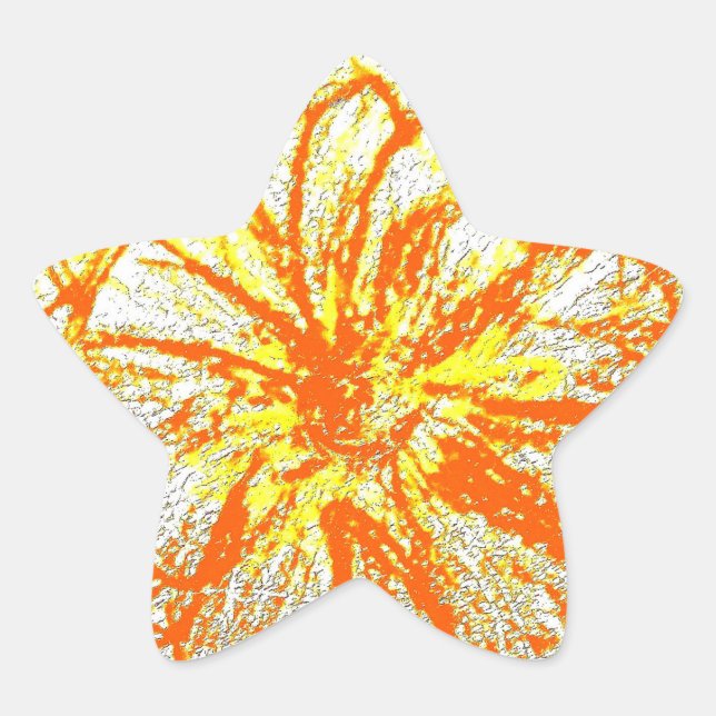 Adesivo Estrela Star Stickers yellow Gerbera (Frente)