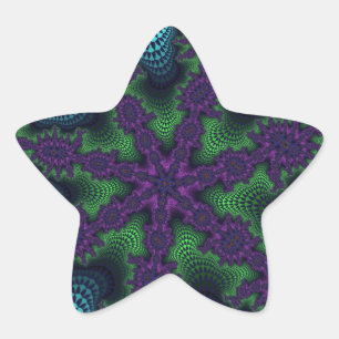 Adesivo Estrela Starburst Verde e Teal