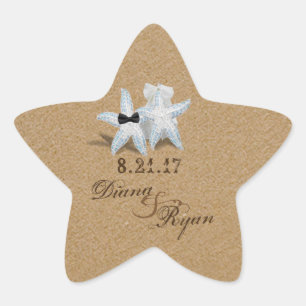 Adesivo Estrela Starfish Bride Groom Sticker