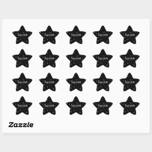 Adesivo Estrela Starlight Sparkles Black and White Stars
