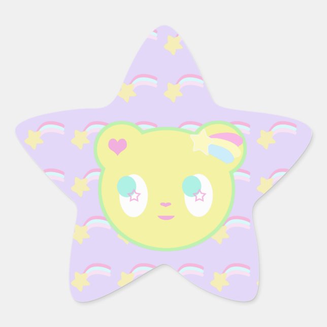 Adesivo Estrela Starry Bear Sticker (Frente)