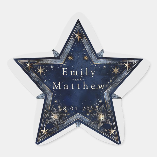 Adesivo Estrela Starry Night Romance Wedding (Frente)