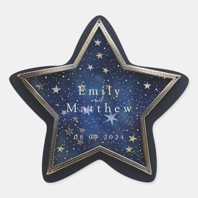Adesivo Estrela Starry Night Romance Wedding (Frente)