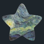 Adesivo Estrela Starry Night - van Gogh<br><div class="desc">Da lâmpada do mineiro de Nuenen à que colocou em sua janela, seguindo a cena com Gauguin; da estrela da noite que notou em 1875 em Corot Olive Orchard à carta que escreveu ao irmão em agosto de 1888, na qual ele disse: "Algum dia ou outro você verá uma fotografia...</div>