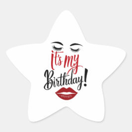 Adesivo Estrela Sticker - É o meu aniversário
