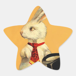 Adesivo Estrela Sticker Vintage Anthro Magic Hat Trick Rabbit