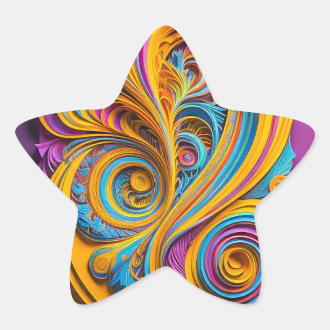 Adesivo Estrela Stickers for kids' Party/Celebration (Frente)