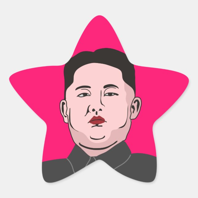 Adesivo Estrela Stolid Kim Jong-un (Frente)