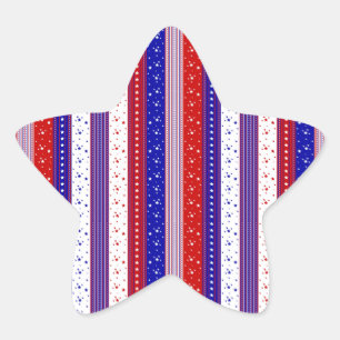 Adesivo Estrela Stripes Patrióticas