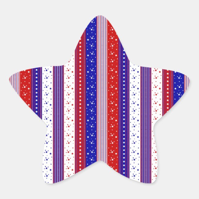 Adesivo Estrela Stripes Patrióticas (Frente)
