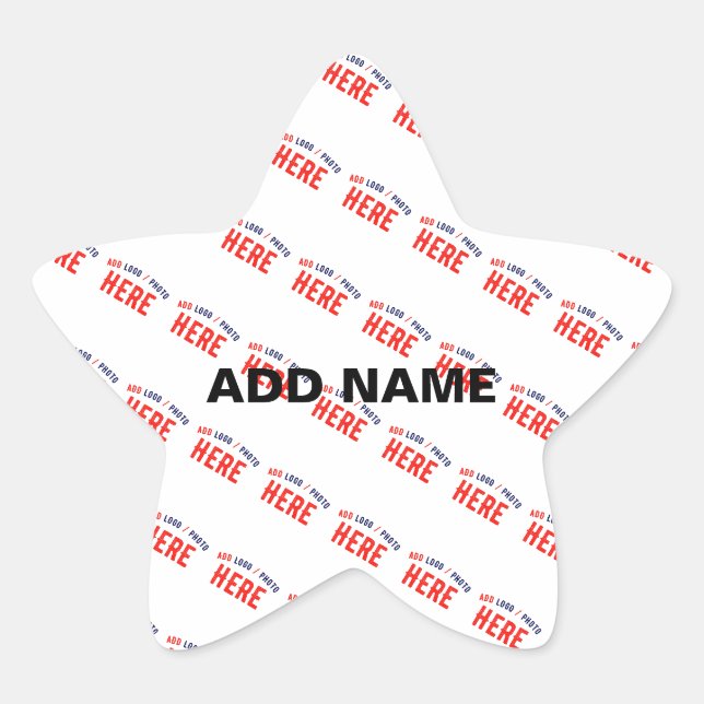 ADESIVO ESTRELA STYLISH MODERN CUSTOMIZABLE WHITE VERIFIED BRANDED (Frente)